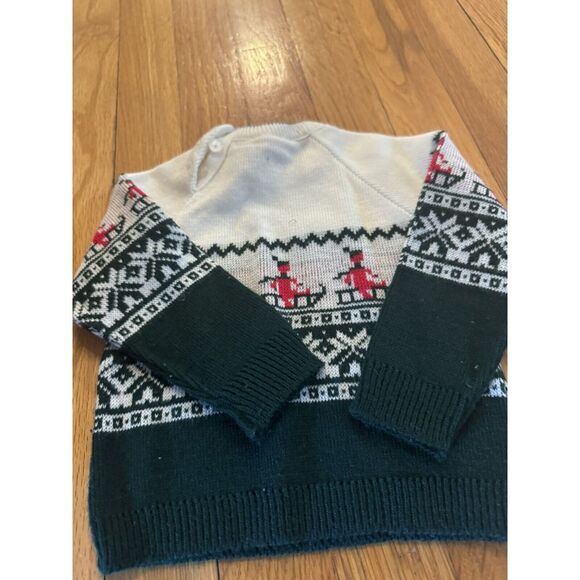 Vintage Little Angel Original Nordic Sledding Snowflake Holiday Sweater Sz 12m - Picture 10 of 10